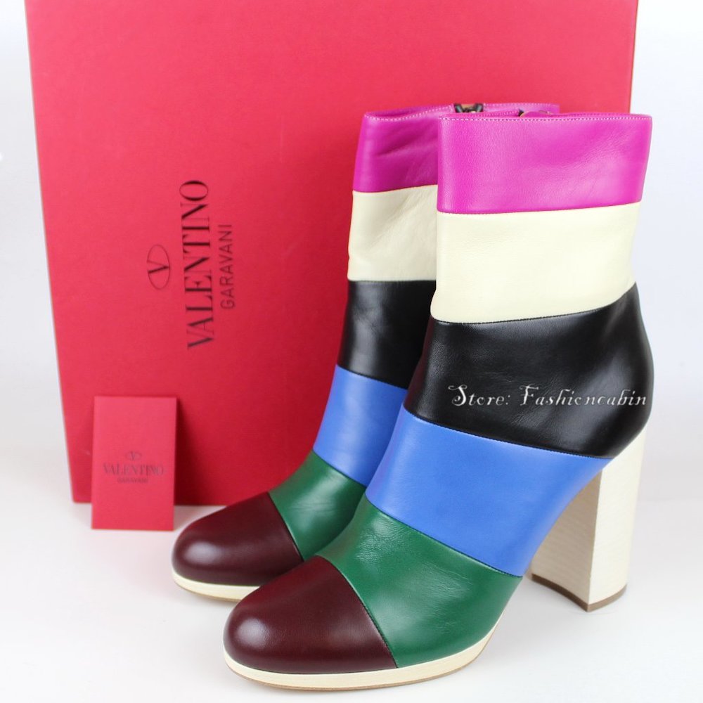 New VALENTINO GARAVANI Bo-Y-Ch Color-block Boots